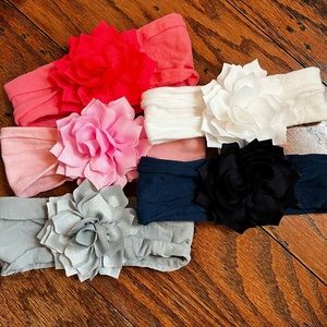 5 baby girl headbands.